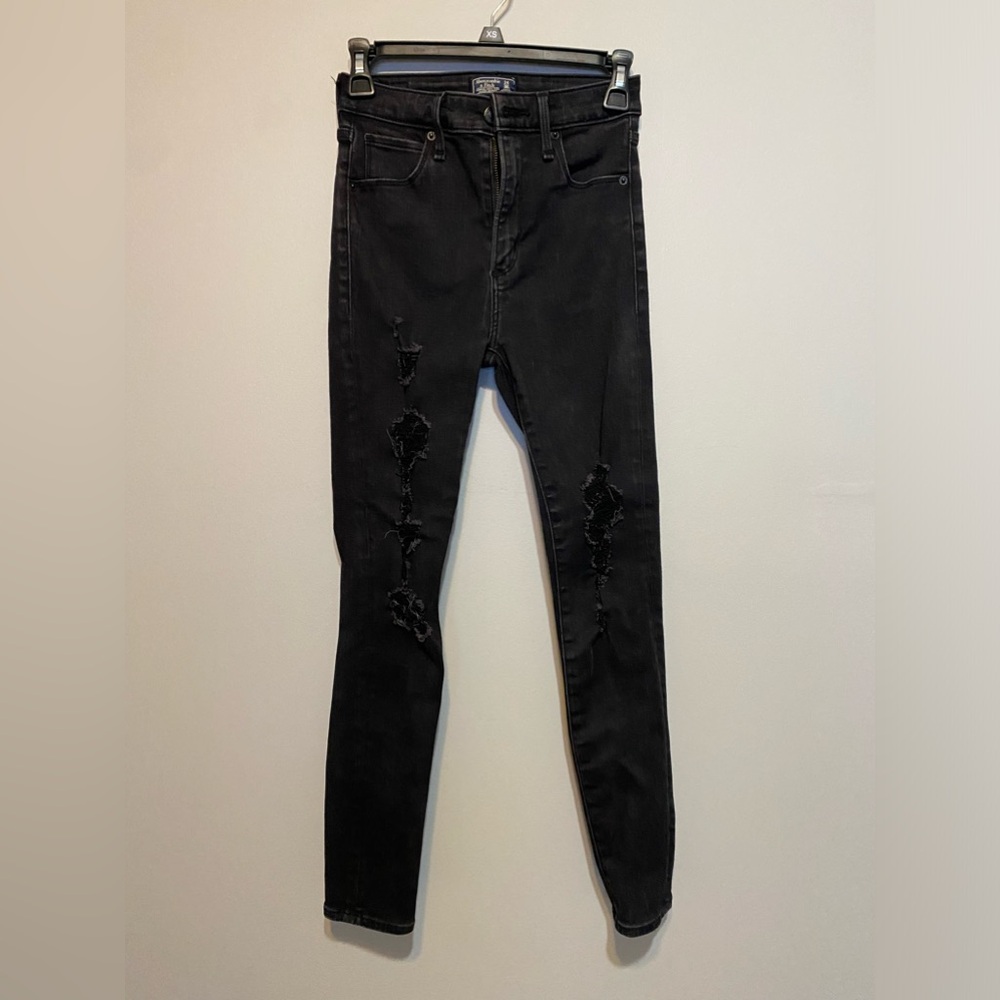 Abercrombie & Fitch Black Ripped Jeans
